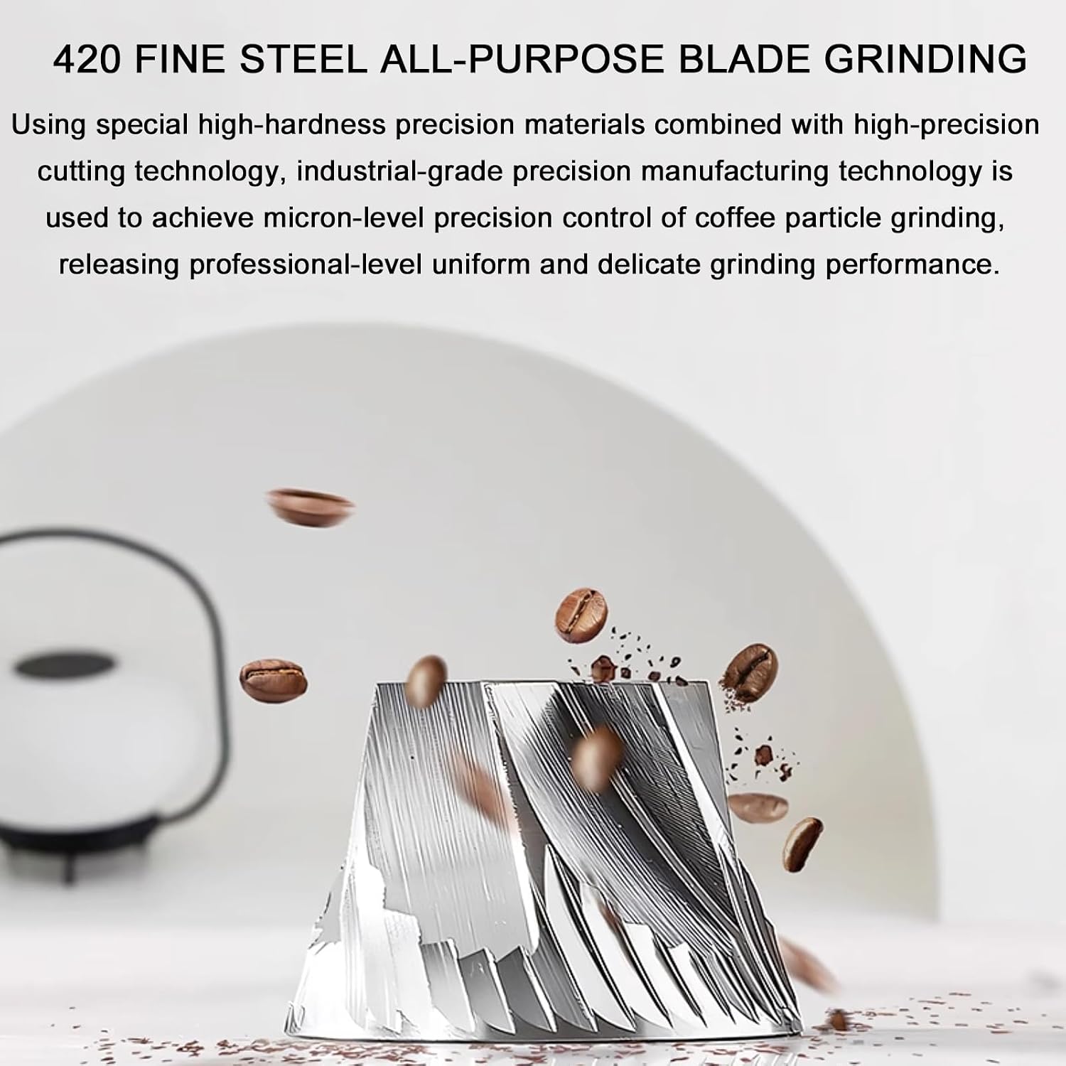 Electric Coffee Grinder Portable, USB Rechargeable Mini Coffee Bean Mill, 30g Soybean Silo with Stainless Steel Blades, RIS Intelligent Sensing, Quiet Operation, for Home Travel