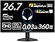 Dell AW2725DF 27インチ 有機EL Alienware ゲーミングモニター(3年間無輝点交換保証/QHD/QD-OLED/DP1.4×2,HDMI×1/DCI-P3 99.3%/縦横回転,高さ調整/0.03ms/360Hz/FreeSync Premium Pro,DisplayHDR TrueBlack 400)