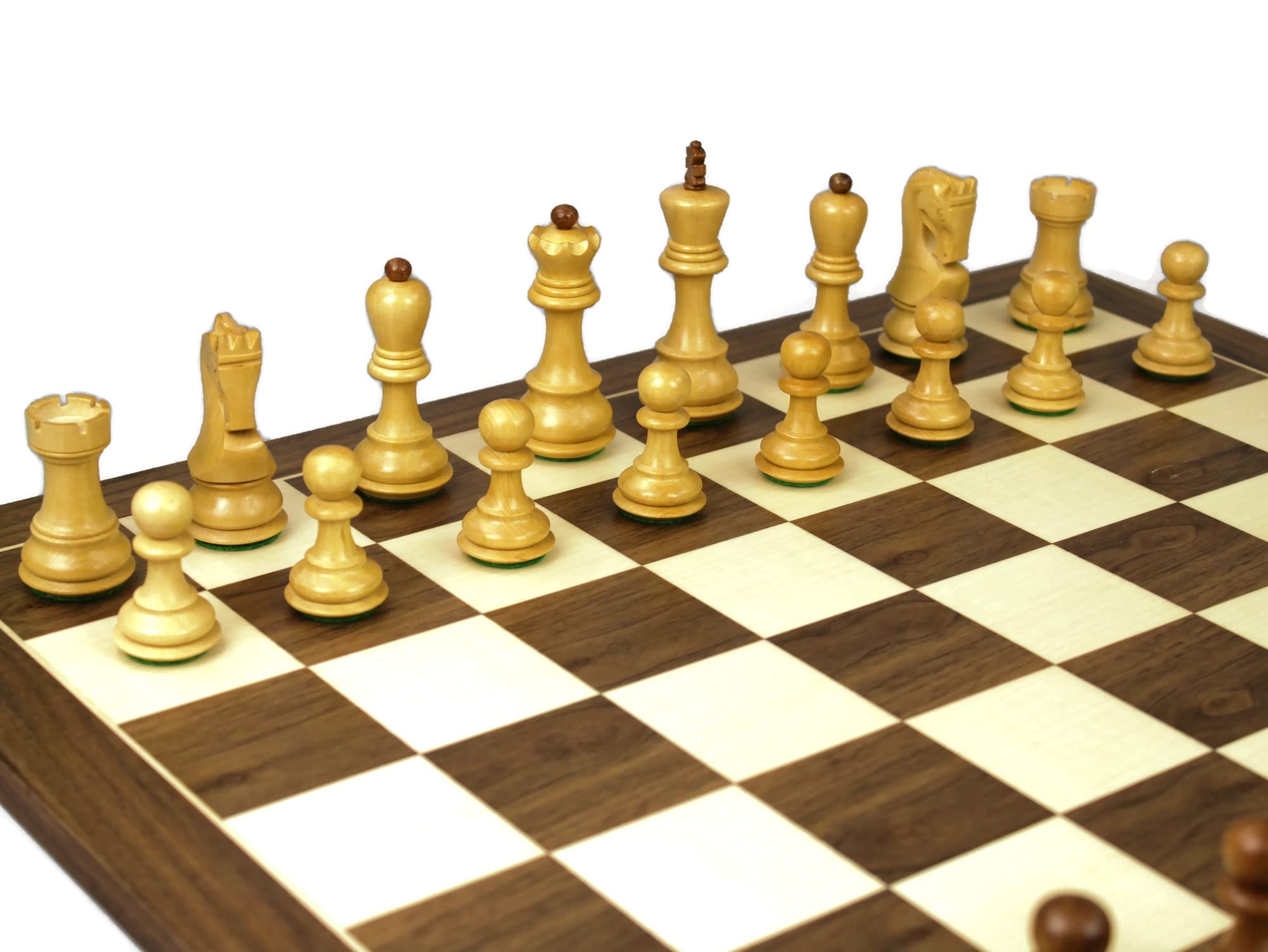 Set di scacchi in legno con tavola in noce da 20 pollici pesata Sheesham Zagreb Staunton pezzi da 3,75 pollici