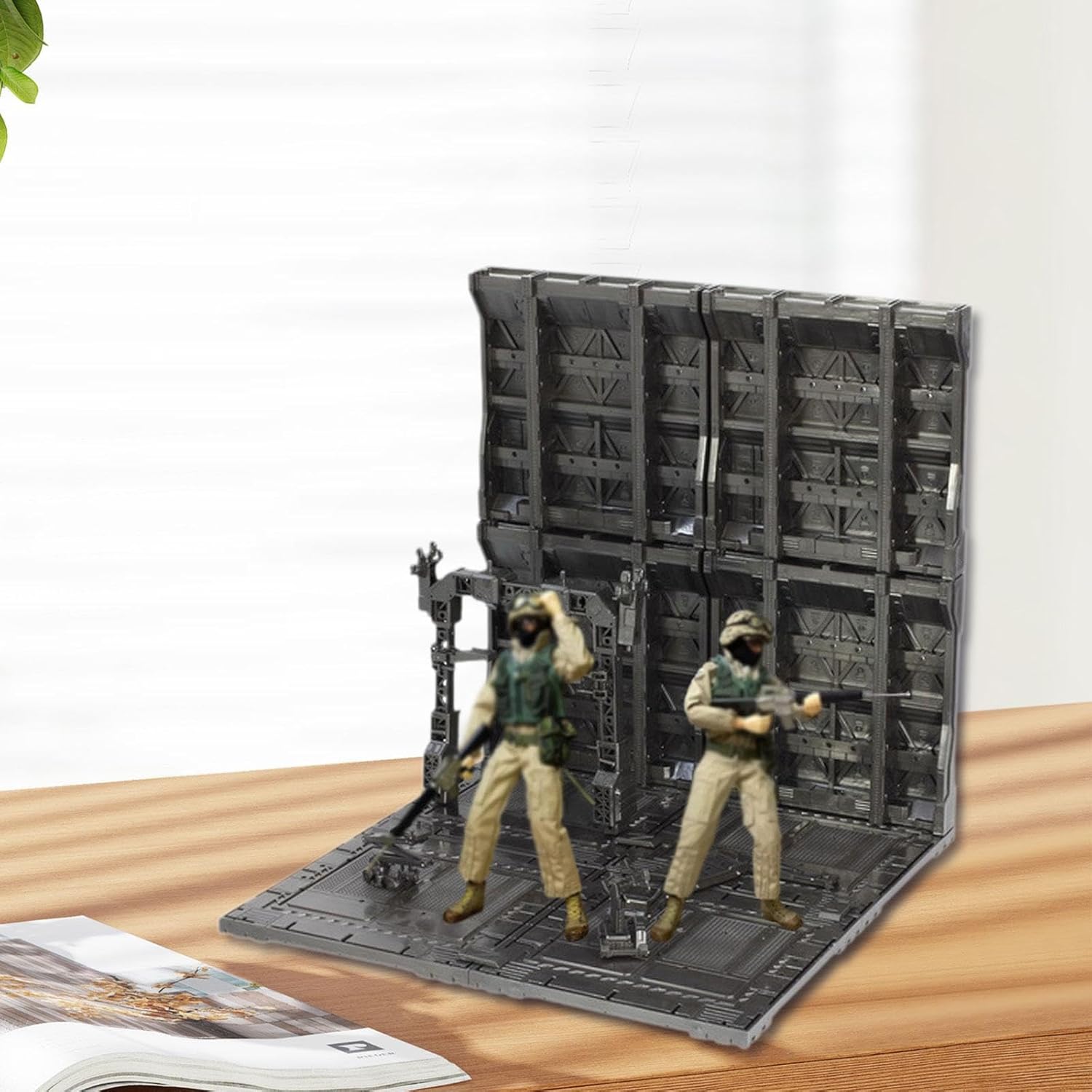 Colaxi Interlocking Base Action Figure Display Stand Tabletop Centerpiece Easy to Install Model Toy Storage Garage Organizer, Style G