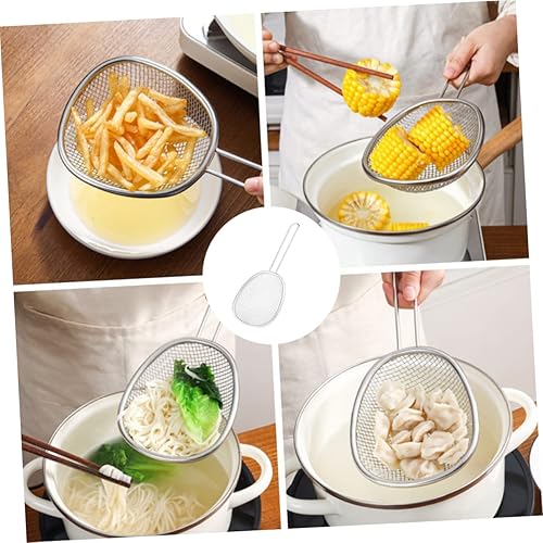 Miniatura 9 de Kichvoe Espumador de acero inoxidable cuchara ranurada colador de cocina cucharón de pasta de fideos cuchara de mango largo colador de cocina para