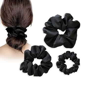 シュシュ ゴム ヘアアクセ 髪留め ブラック 黒 Amazon | ヘアゴム シュシュ 3点セット 髪留め おしゃれ 髪ゴム