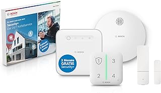 Bosch Alarmsystem S, Einbruchschutz und Brandschutz für Haus und Wohnung, Set inklusive Gutscheincode für 2 Monate Security+ Notfallservice gratis
