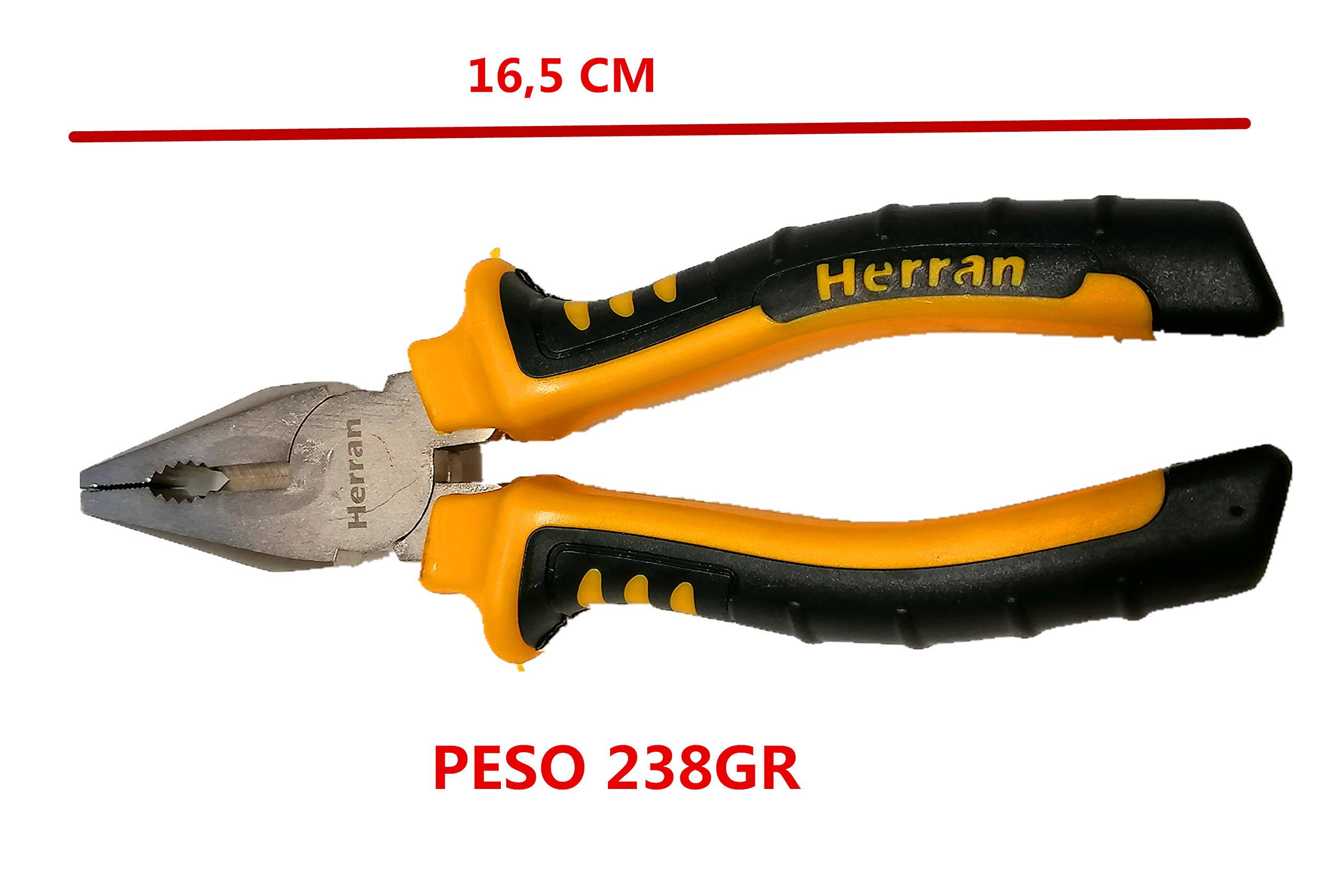 Pince à Becs Courbés 6 Pouces Herran - Acier 55 + ABS Poignée Ergonomique 16,5 Cm