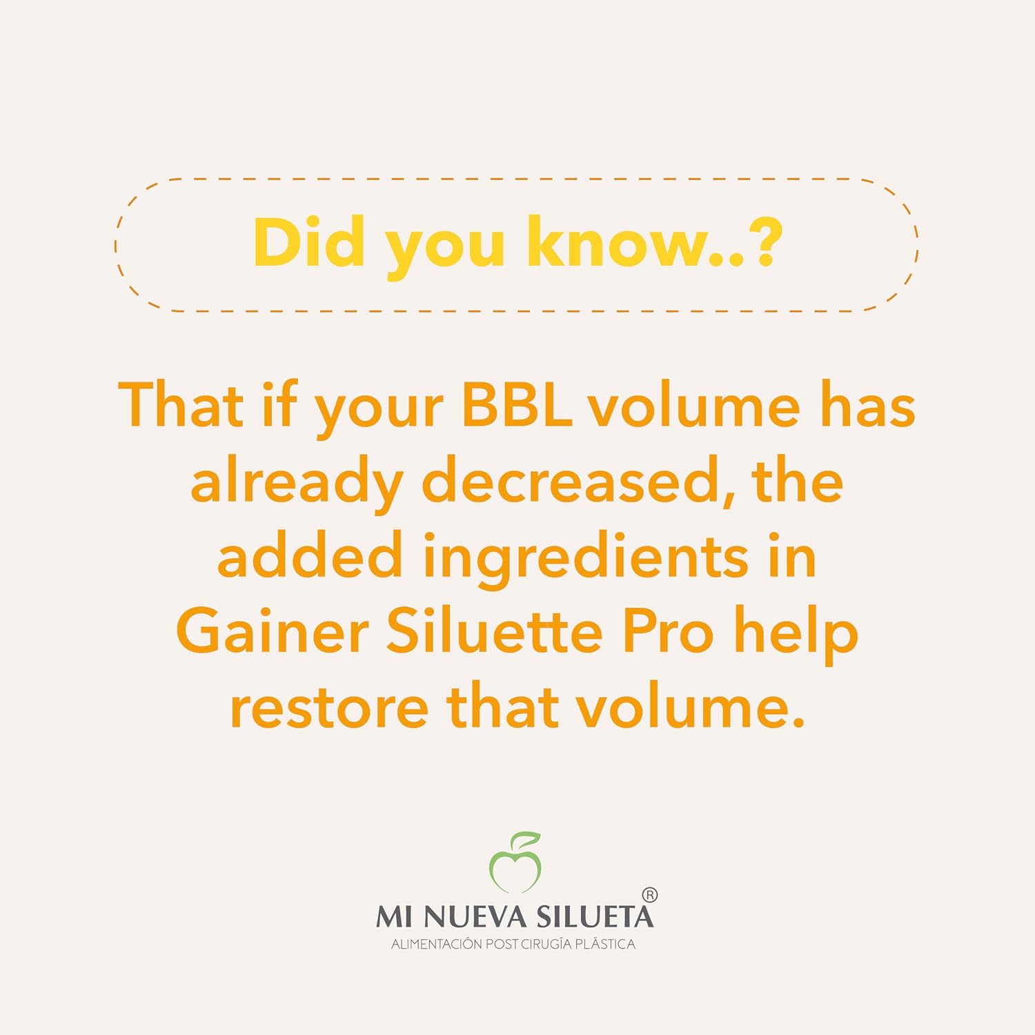 Protein My New Silueta Gainer Siluette Pro Helps Recover BBL Volume (Strawberry)