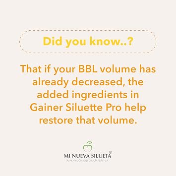 Protein My New Silueta Gainer Siluette Pro Helps Recover BBL Volume (Strawberry)