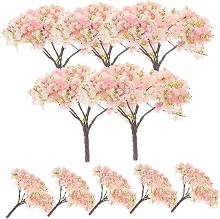 桜ミニツリー 造景装飾用人工花 10個セット 小型ミニチュア風景用 Diy用フラワーアレンジメント フェイクフラワー 春の装飾 自宅 オフィス向け