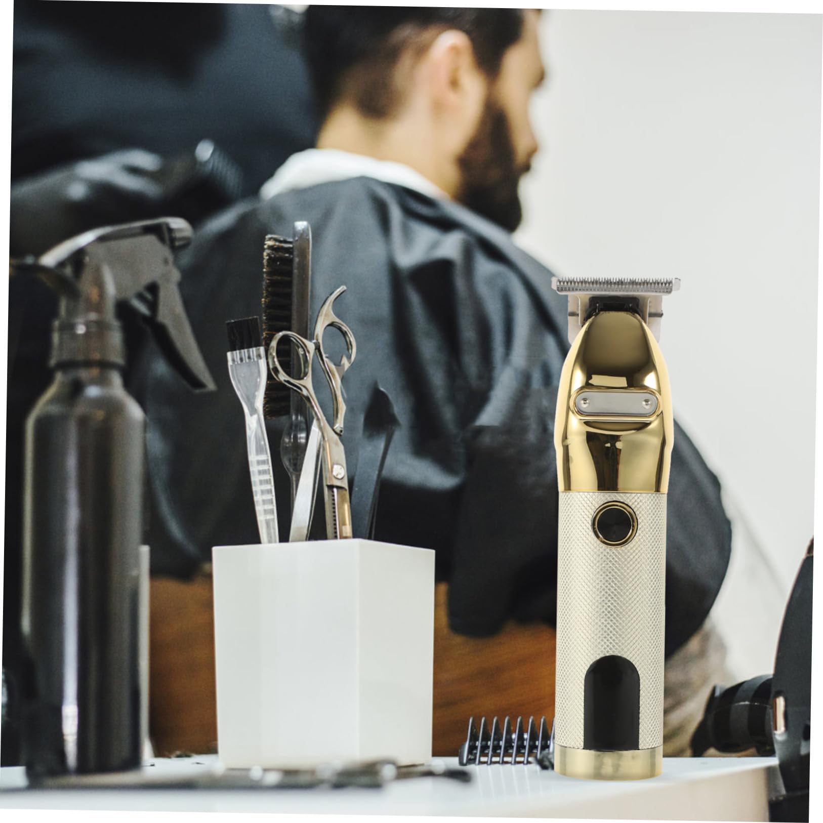 Haarschneidemaschine 1500mah Edelstahl Kabellos für Männer Gold
