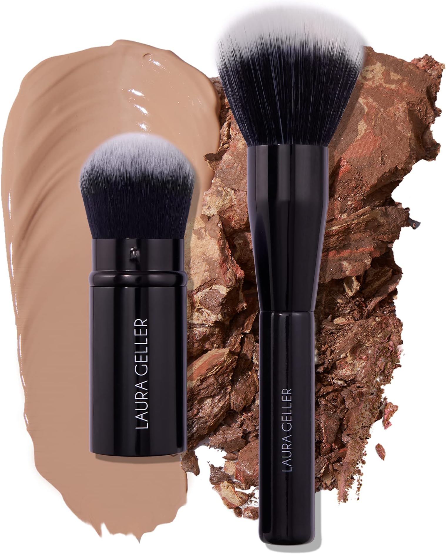 (11 Better Together 2pc) - Better Together Two-Piece Makeup Brush Set for Powders and Foundation