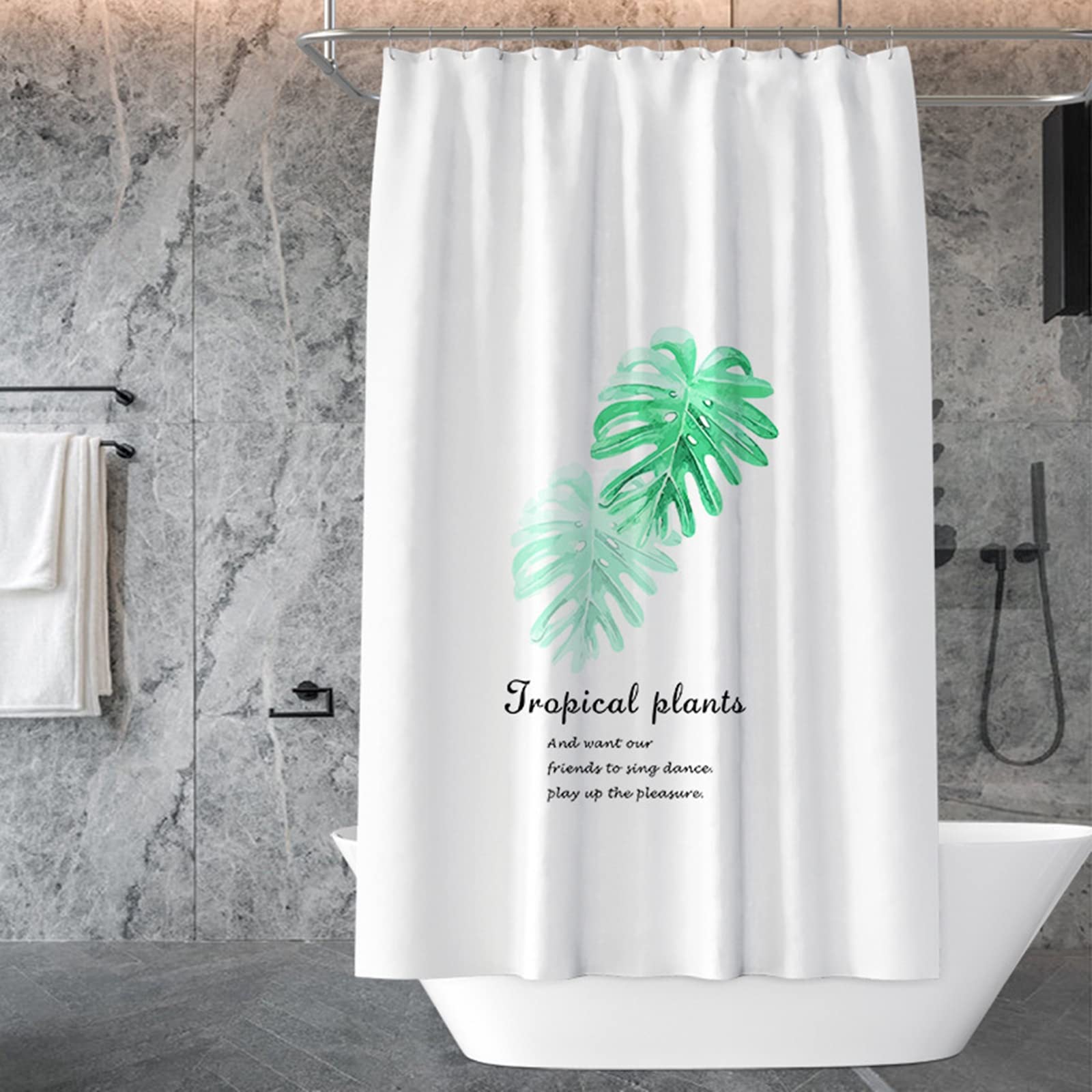 KnSam Rideau Douche Feuilles pour une salle de bain moderne et relaxante
