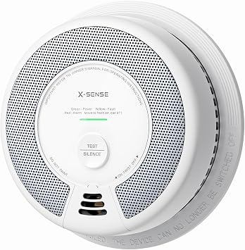 X-Sense Wireless Interconnected Combination Smoke and Carbon Monoxide Detector, 10-Year Battery Powered Fire and CO Alarm, SC06-W, Pack of 1
