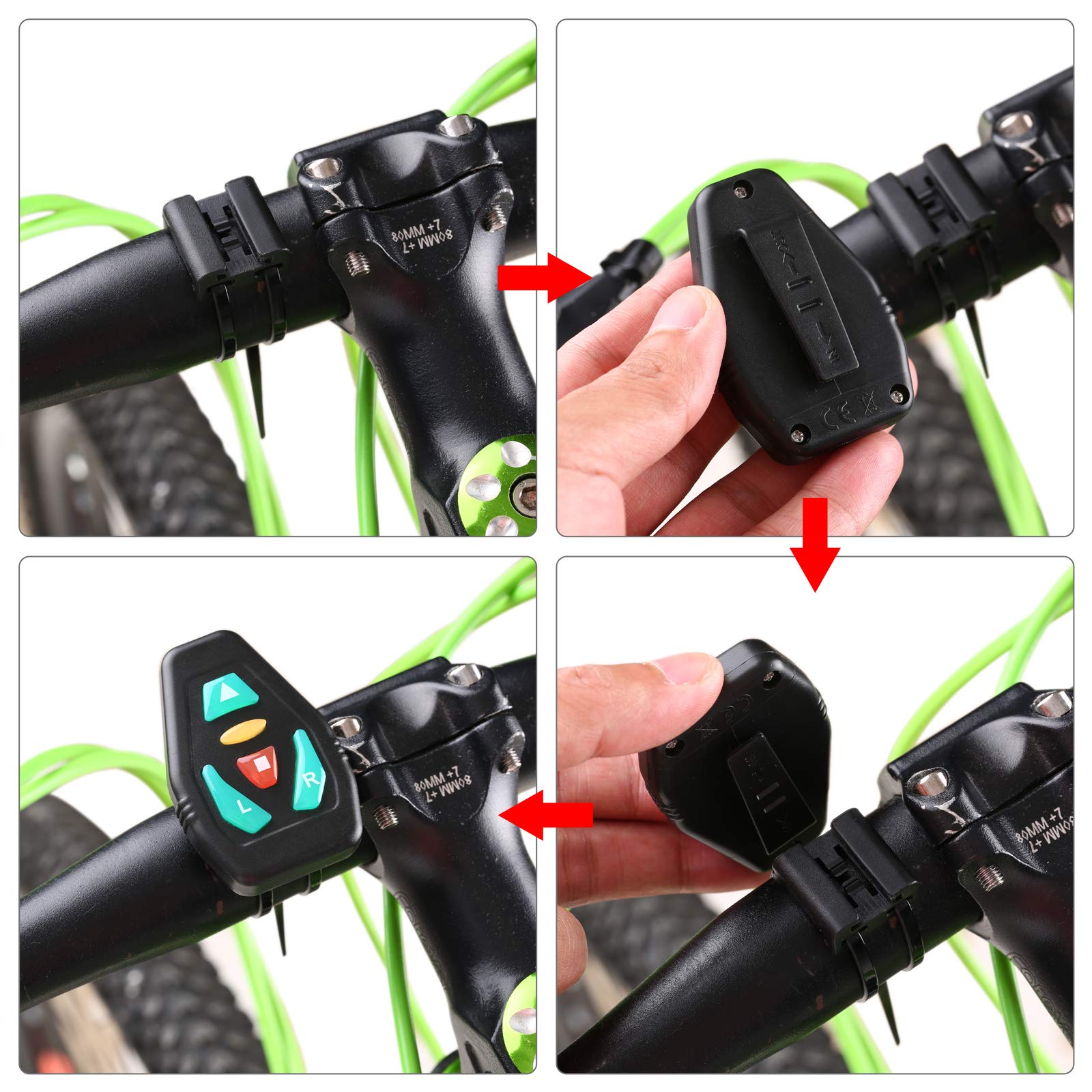 LIXADA Sac À Dos Réfléchissant Léger USB Rechargeable Indicateur de Direction du Signal Lumineux sans Fil à Del pour Cyclisme Courir Marche Jogging (Gris)