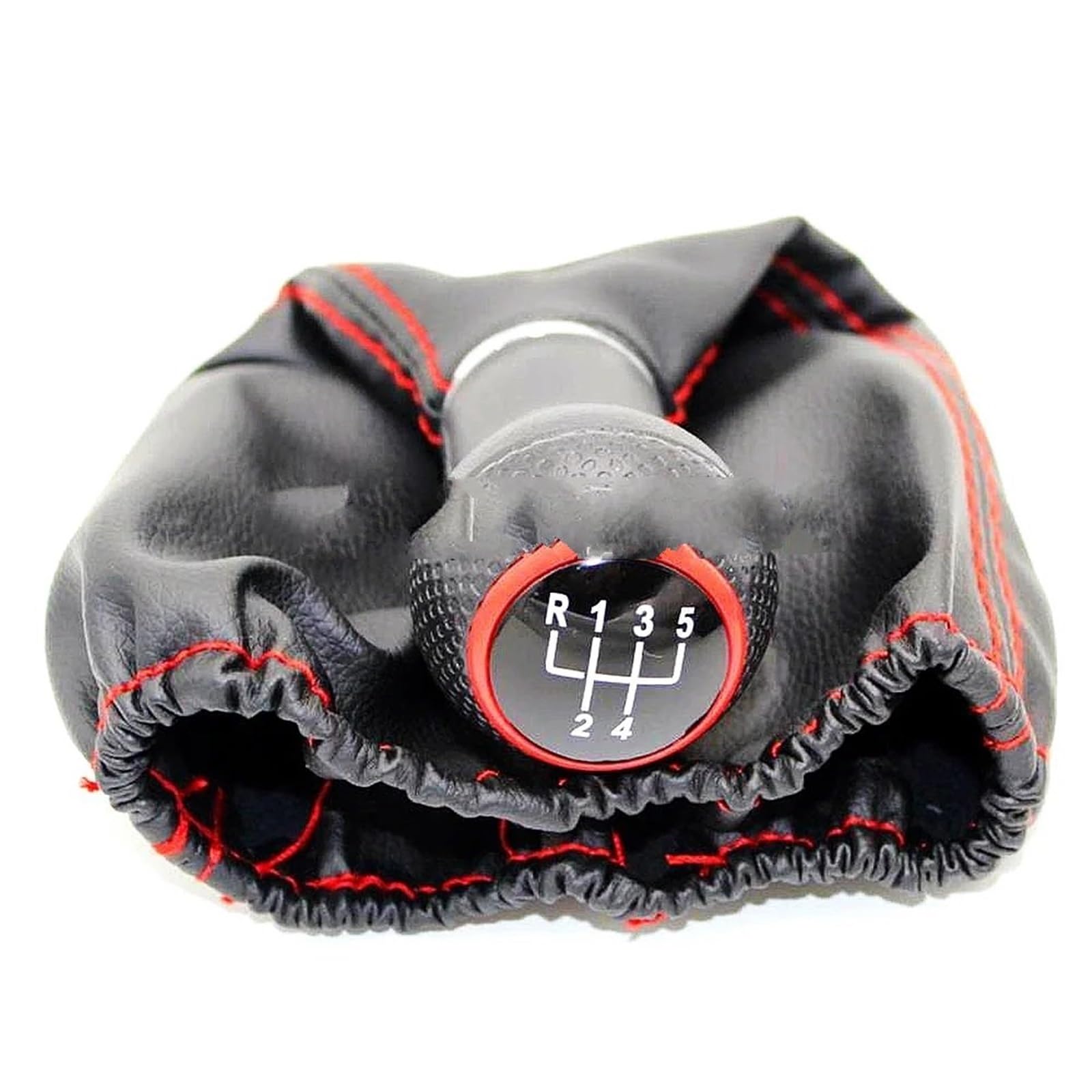 Gxqklsu Gray Gear Shift Knob For Seat For Arosa For Ibiza For Inca For Cordoba Car-Styling 5 Speed Car Gear Shift Knob Boot With Black Line 6X071111f(Gray)