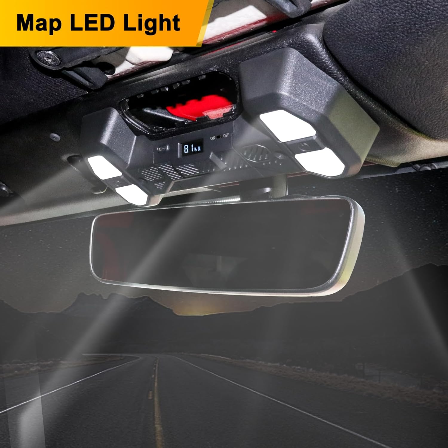 BESTAOO LED Interior Map Lights Front Seat Dome Light Compatible with 2018-2023 Jeep Wrangler JL JLU 4XE Gladiator JT, Reading Lights for Wrangler Accessories, 5980K White LED Lights