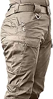 Calça masculina tática, resistente à água, Ripstop, leve, para uso diário, trabalho, caminhada, roupa ao ar livre