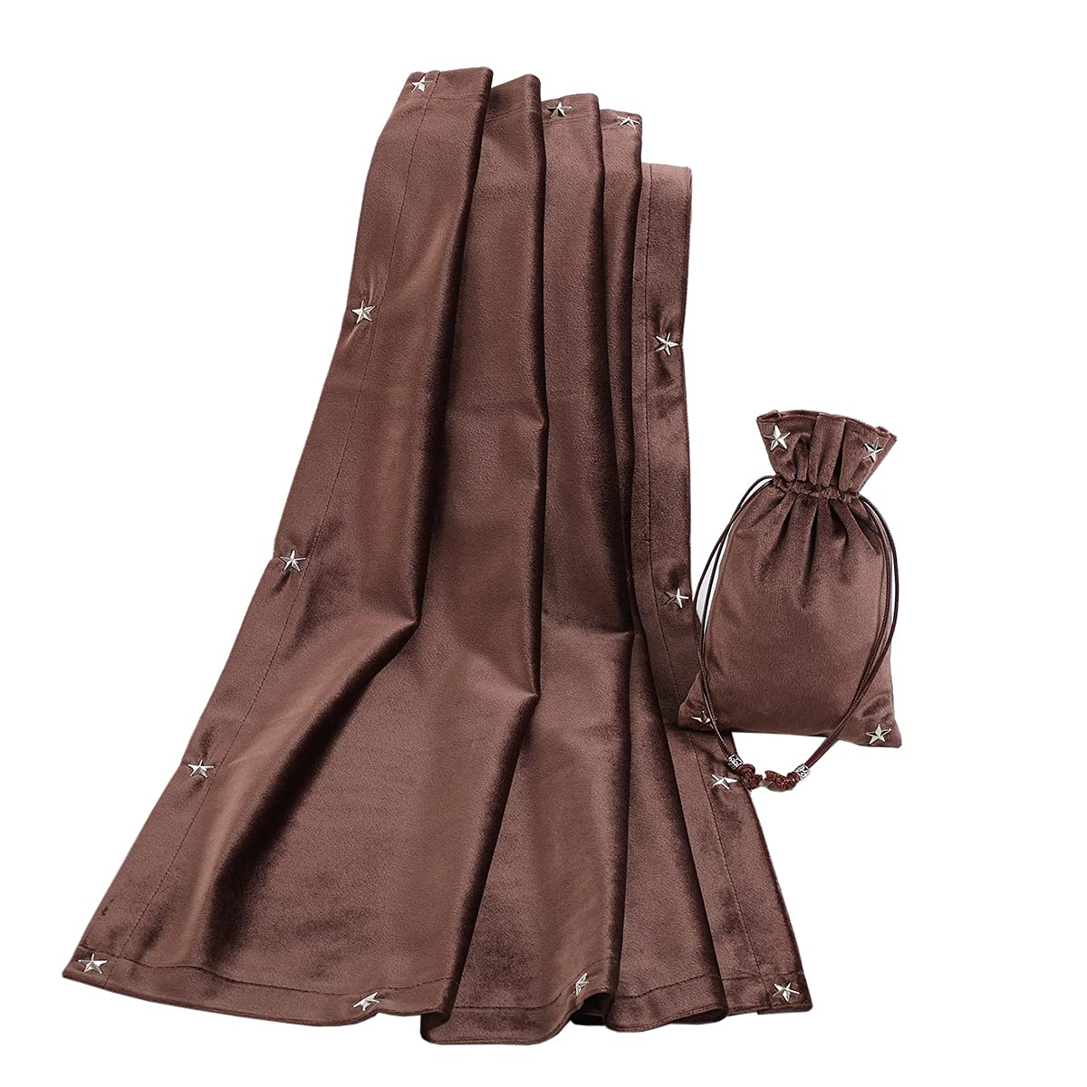 BLESSUME Altar Tarot Card Table Cloth with Tarot Bag Divination Wicca Velvet (Coffee 5) — image 1