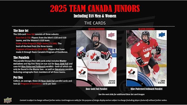 Upper Deck 2025 Team Canada Juniors Blaster Box
