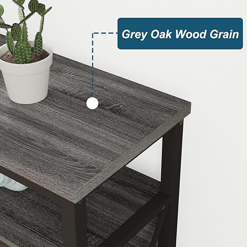 Miniatura 5 de BON AUGURE Soporte alto de TV para televisores de hasta 65 pulgadas, centro de entretenimiento industrial con armario de almacenamiento, mesa