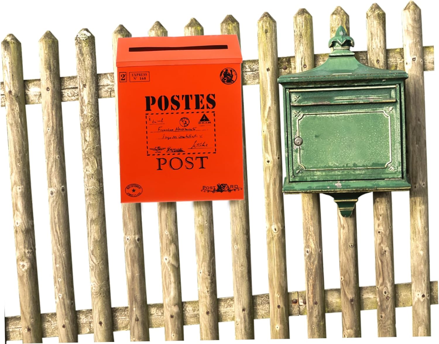 Vintage Wall Mount Mailbox Letter Box for Outside Use Stylish Home and Garden Decor Holds Envelopes and Magazines Easy to Install