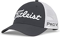 Titleist Men's Tour Performance Mesh Golf Hat - Breathable 4-Way Stretch, Moisture-Wicking, UPF 50+ Sun Protection