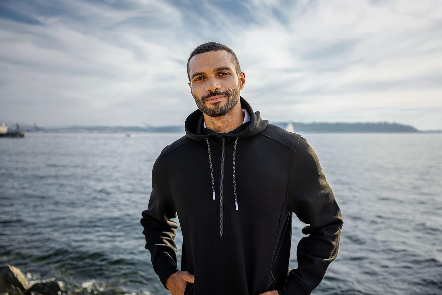 Cutter & Buck mens Roam Eco Half Zip Recycled Mens Pullover Hoodie - Image 7