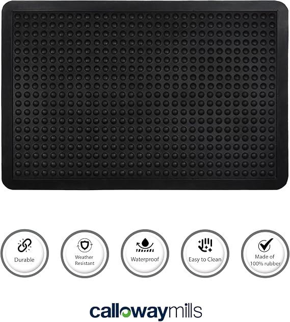 Calloway Mills Bubble Rubber Doormat (3' x 4')
