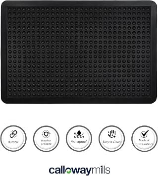 Calloway Mills Bubble Rubber Doormat (3' x 4')