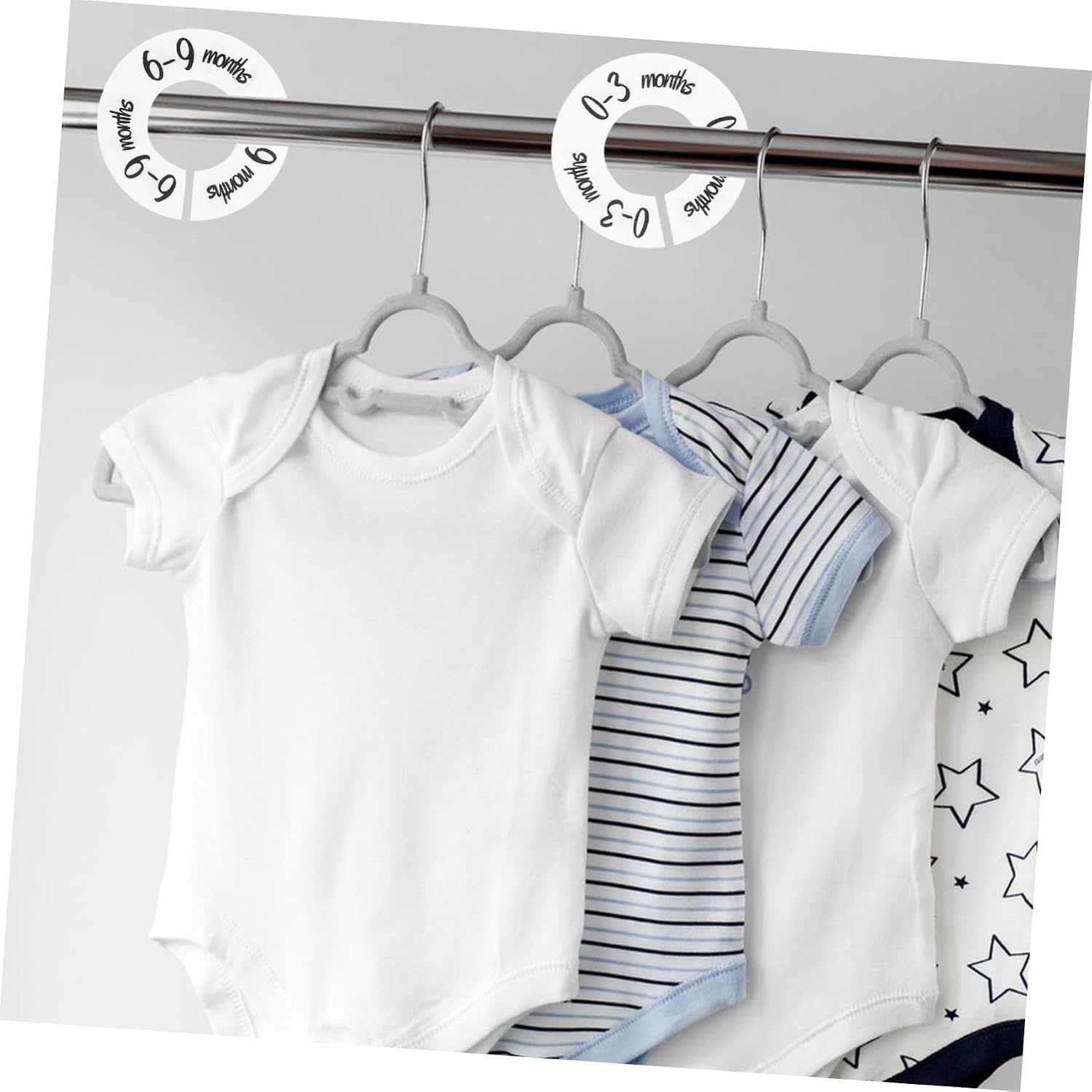Baby Clothes Size Dividers 2 Sets Circular Plastic Closet Signs image 2