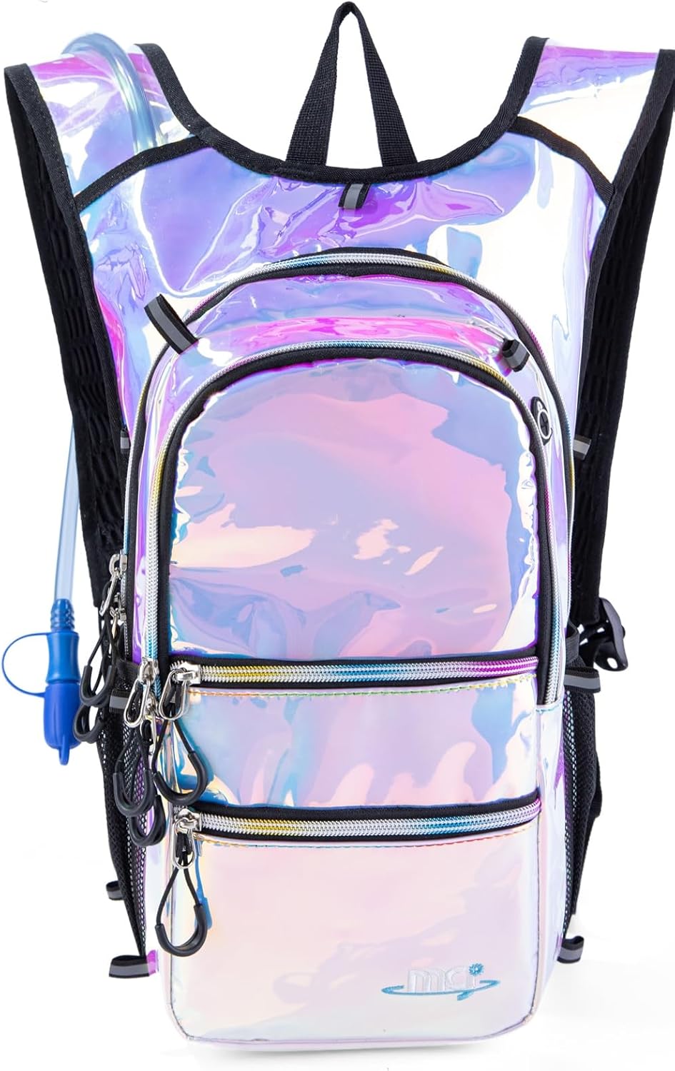 Lightweight Hydration Backpack with LED Lights & 2L Bladder for Running, Hiking, and Festivals