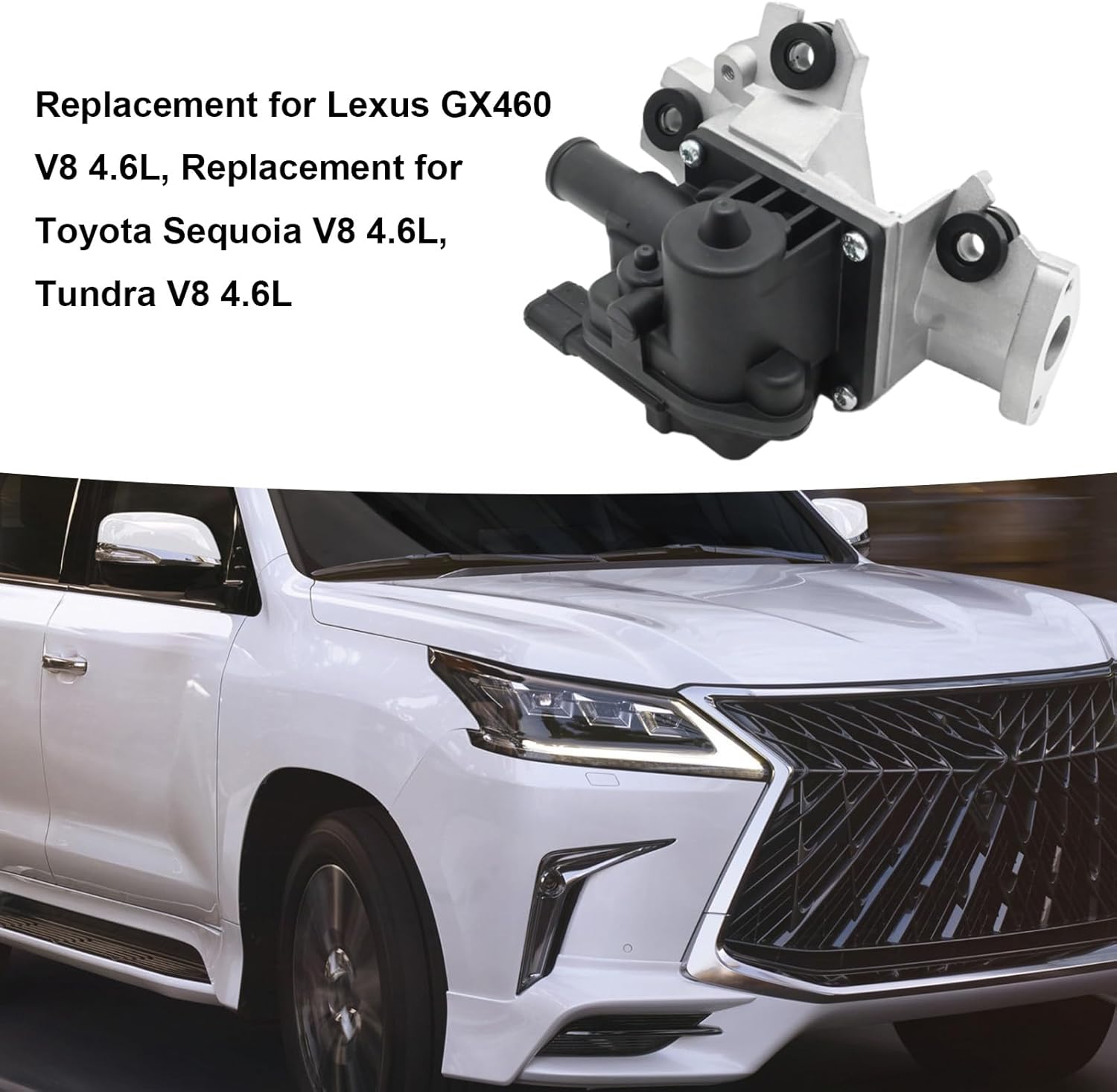 25701-38100 Right Secondary Air Injection Check Valve, Replacement for Lexus GX460 V8 4.6L, Replacement for Toyota Sequoia V8 4.6L, Tundra V8 4.6L, Replaces 911-607, 911607, 2570138100