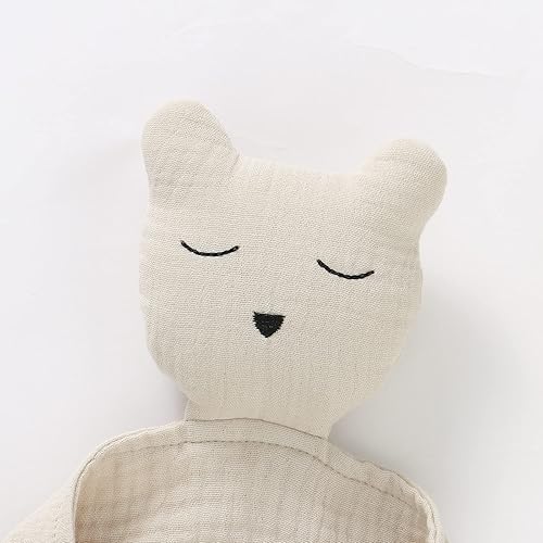 Miniatura 5 de Manta de seguridad para bebé, muselina de algodón orgánico, suave y amorosa, transpirable, para bebés, niños y niñas, oso camello