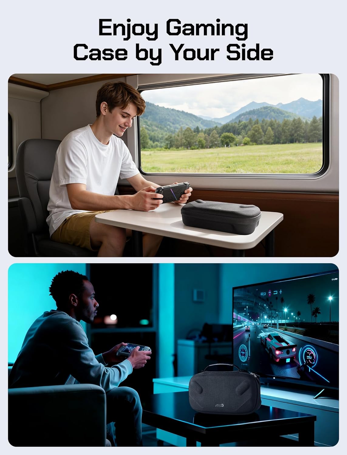 JSAUX Carrying Case for ROG Xbox Ally / ROG Xbox Ally X (2025) Double-Decker, Protective Hard Shell, Dual Layer Portable Travel Storage Bag Fits Adapter, Cable and Accessories -BG0136 - Image 7