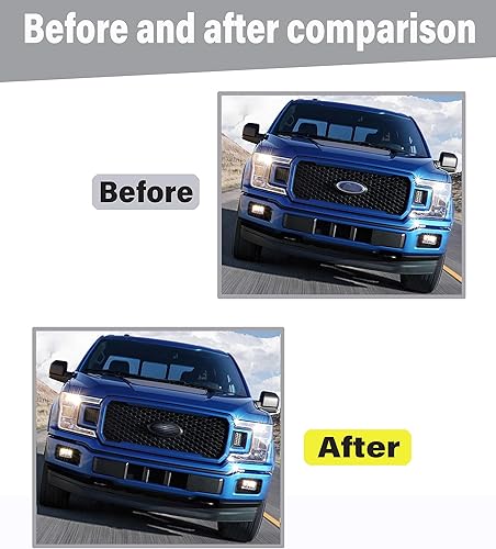 Miniatura 2 de CONGCONG emblema para Ford, 9.5 pulgadas, superpuesto, rejilla delantera, puerta trasera, aluminio, ovalado, bandera negra americana, 2 piezas