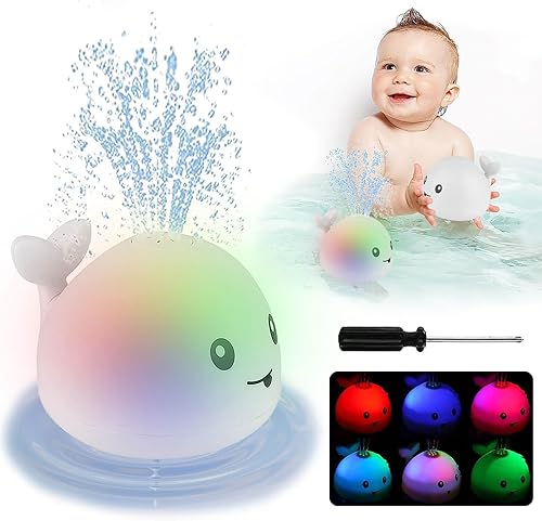 Toddla - Aspersor de juguete de baño de ballena, juguetes de baño para niños de 1 a 3 años, juguetes de bañera para bebés de 6 a 12 meses, niños de