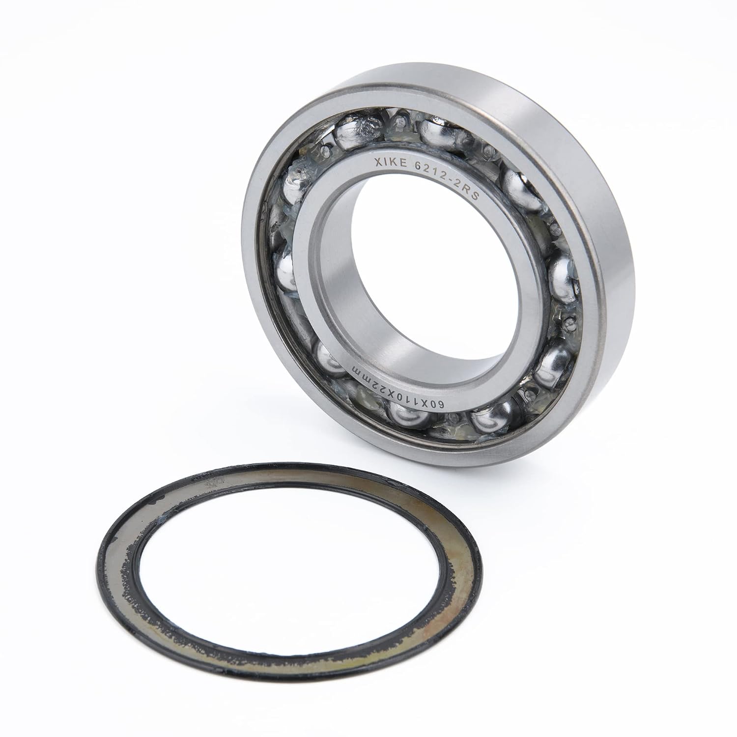 XIKE 6212-2RS Deep Groove Ball Bearing, 60x110x22mm, 1 Pack | Double sealed, pre-lubricated for high RPM, chrome steel P6, ABEC 3.