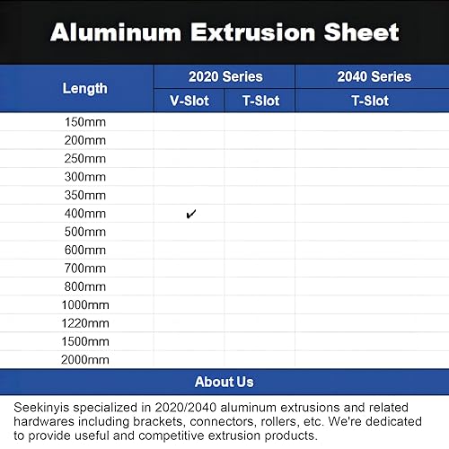 Miniatura 52 de 10 piezas de extrusión de aluminio 2020 con ranura en V, estándar europeo de 11.811 in (11.8 pulgadas) de longitud, aluminio extruido anodizado