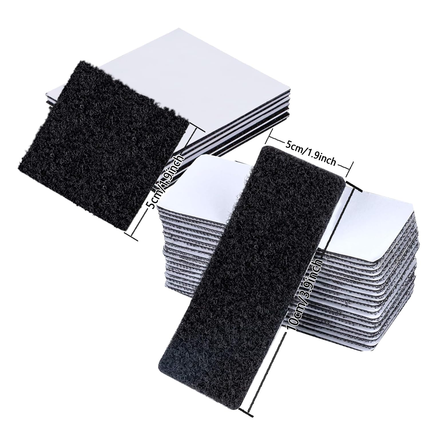 DFSE 25 Pack Double-Side Reclosable Hook Loop Strips Tape, Extra Strong Double Sided Sticky Pads