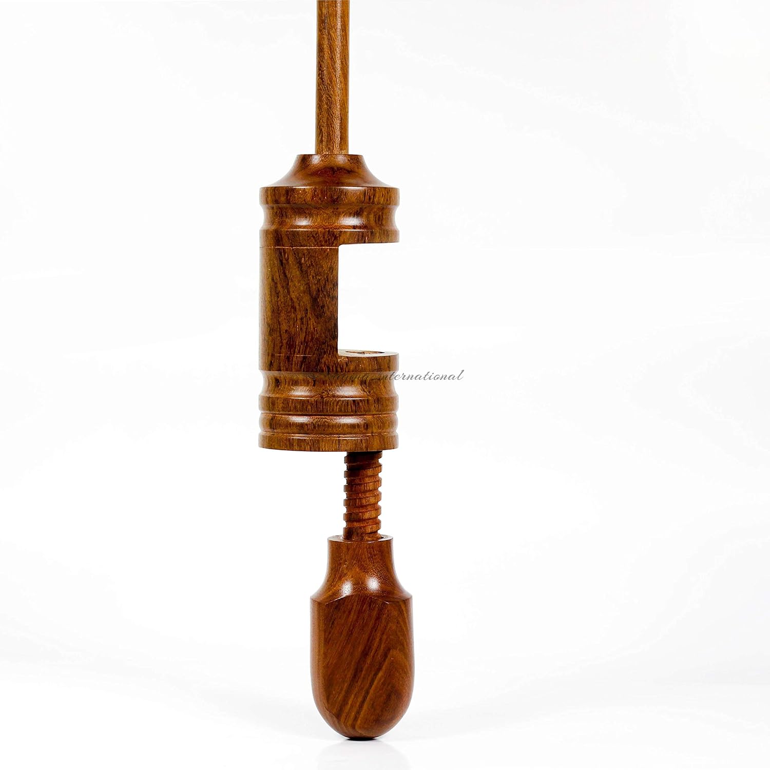 Nagina International's Yarn Swift Umbrella Table Top Yarn Winder | Hand Operated Ball Winder Holder | Knitting Tool for Swift Winding Lines, Laces Yarns & Fiber (Rosewood, X-Large)