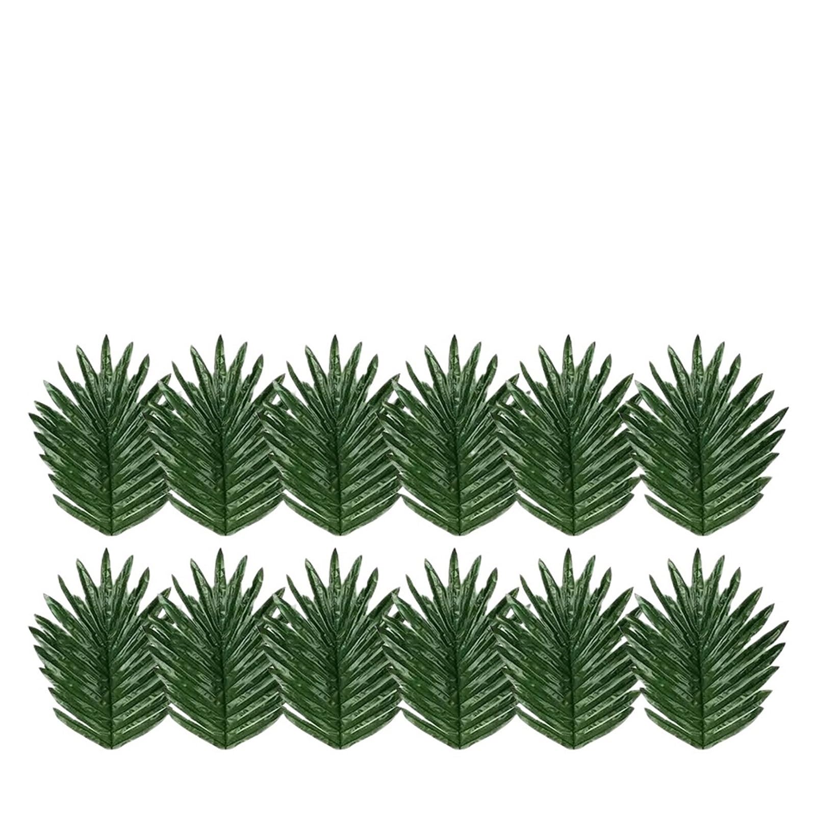 Artificial Foliage Stems 36pcs Tropical Palm Leaves Hibiscus Flower Party Decoration Artificial Leaf Wedding(Color 3)