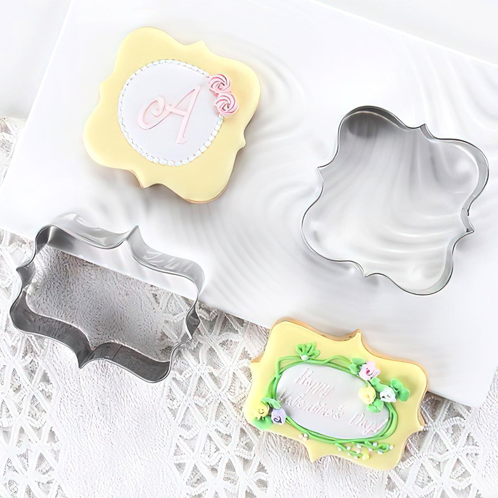 Toyvian Stampini per Biscotti in Acciaio Inossidabile di Forme di Tagliabiscotti Fiore e Strumenti di Cottura Riutilizzabili e Durevoli per Dolci e Pasticceria