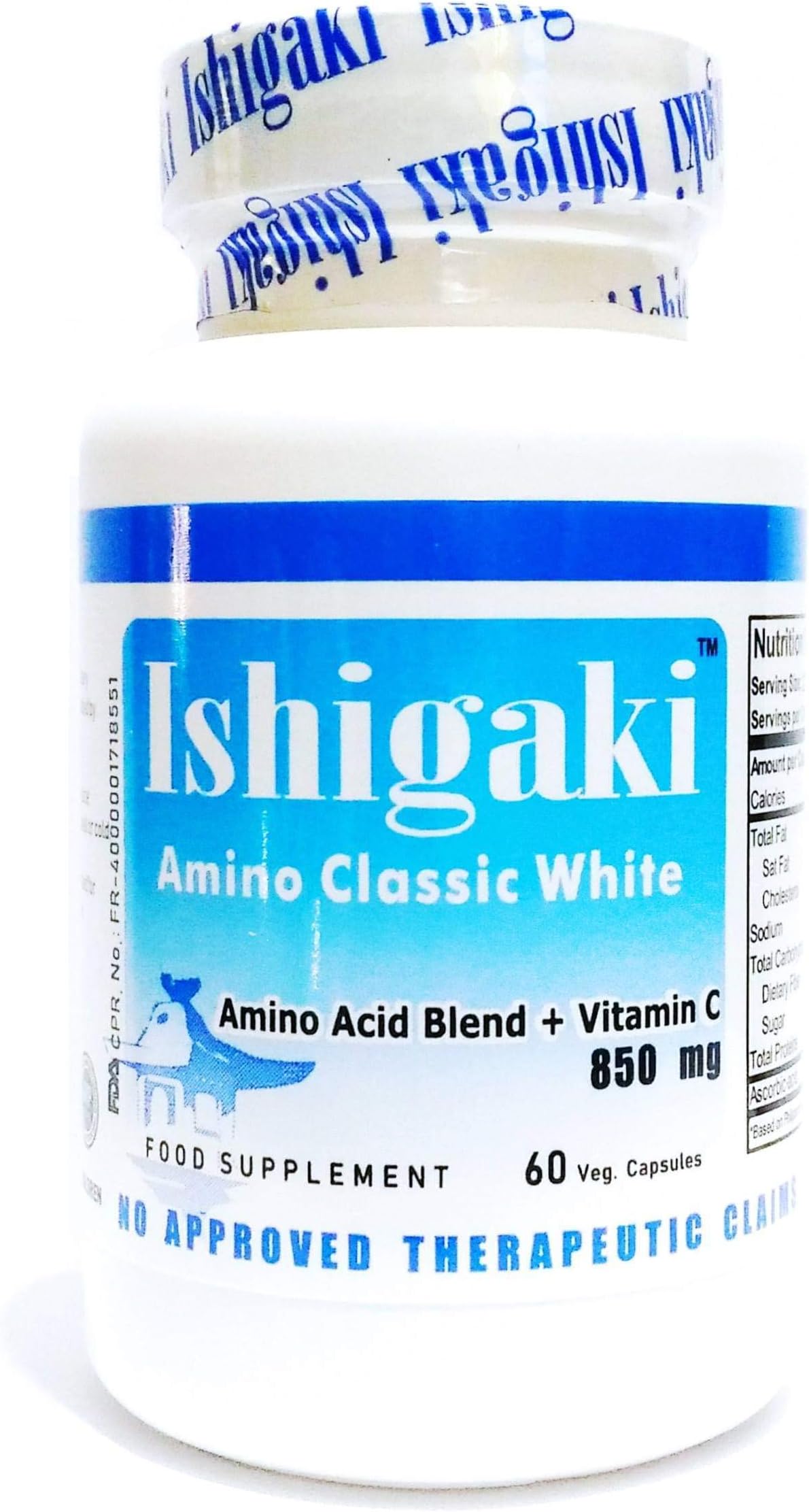 Amino Classic White Glutathione 60 Capsules Skin Whitening Lightening Anti Aging