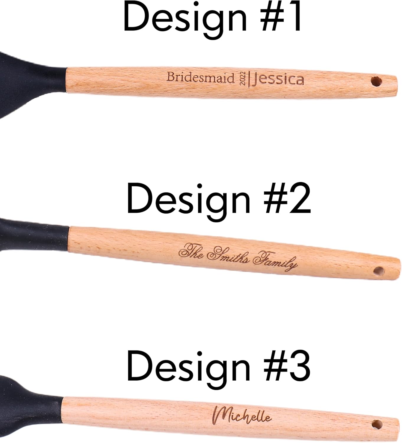 Personalized Cooking Tools Bakery Chef Gift, Wedding Favor Bridal Shower Party Gift Mother's Day Anniversary Kitchen Gadget Silicone Engraved Name Monogram Pastry Bristle BBQ Grill (Basting Brush)