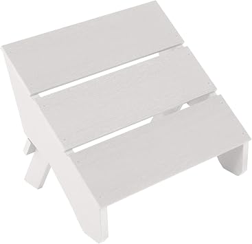 highwood Italica Modern Adirondack Folding Ottoman, White