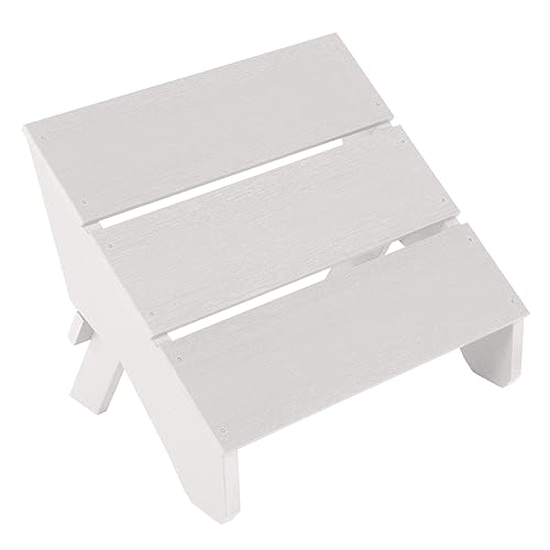 Highwood Italica Modern Adirondack Folding Ottoman, White