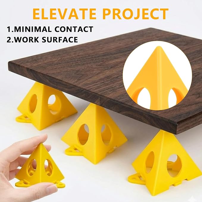 RUGLAMZHIP 40 piezas de Pirámides para Pintores, Soportes Piramidales para Pintores. | Soportes y Mini Trípodes para Puertas, Puertas de Gabinete, Carpas de Pintura, Herramientas para Carpintería, Accesorios para Vertido de Gabinete miniatura 5