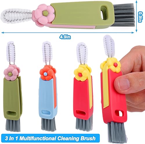 Miniatura 7 de XANGNIER Cepillo limpiador multiusos 3 en 1, 3 unidades de cepillos de limpieza de cubierta de taza, herramientas de limpieza de grietas de taza,