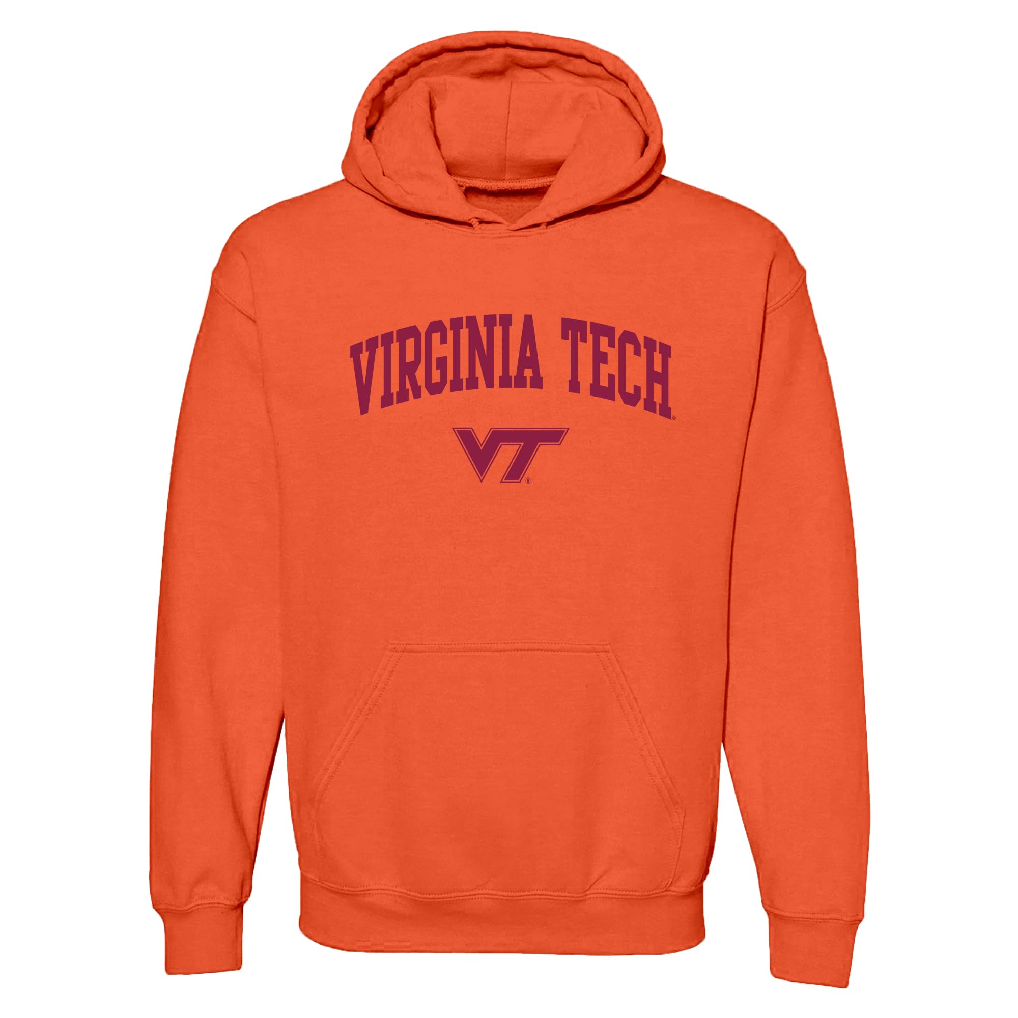 UGP Campus Apparel NCAA Officially licensed College - University Team Color Arch Logo Hoodie, Virginia Tech Hokies Orange, XL โ image 1