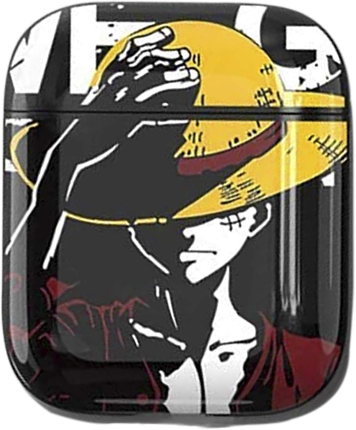 AirPods Case Soft TPU Shockproof Cover for Apple Airpods 2 1,One Piece Luffy Unique Design Skin Kits Cases with Carabiner Holder for Girls Kids Teens Smooth Wireless Charging Air Pods (Monkey D Luffy)