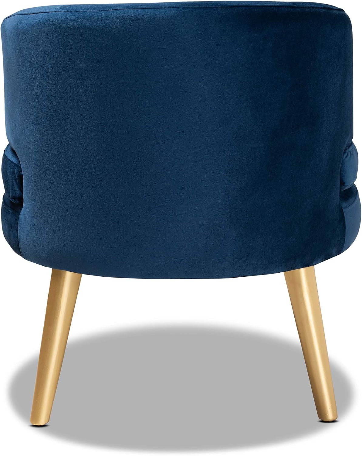 Baxton Studio Baptiste Chairs, Navy Blue/Gold