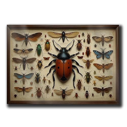 Invertebrate with Exoskeleton Vintage Science Poster Print - Insect Home Decor Illustrations Modern Wall Art, Print